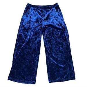 𝅺LC Lauren Conrad Velour Wide Leg Crop Pants Sz S